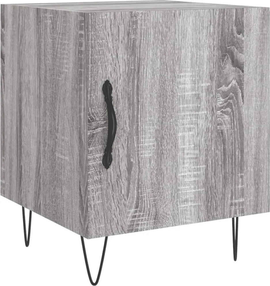 vidaXL Noptieră, gri sonoma, 40x40x50 cm, lemn compozit
