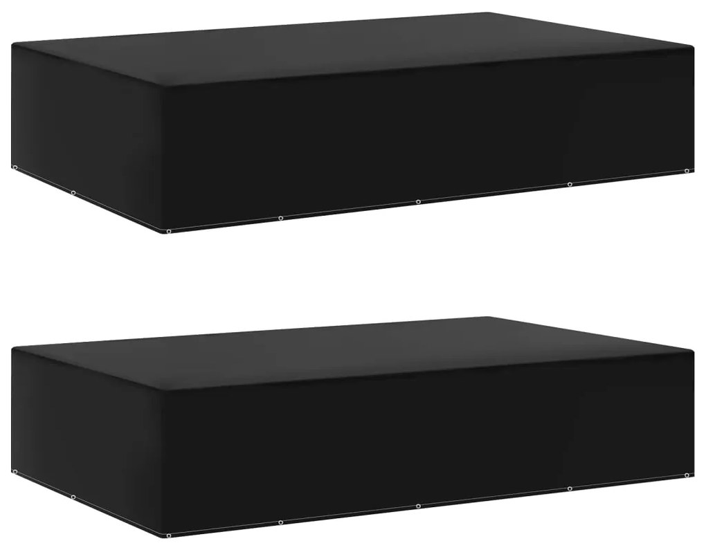 vidaXL Huse mobilier grădină, 2 buc, 12 ocheți, 325x205x70 cm