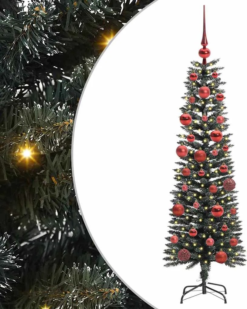 vidaXL Brad de Crăciun artificial Verde 150 cm PVC și Plastic și Oțel