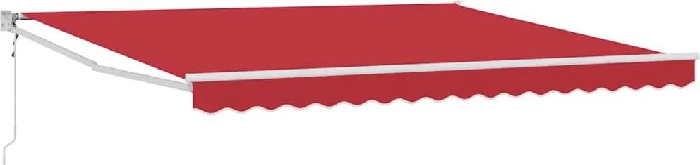 vidaXL Cort electric retractabil Roșu 400 × 300 cm
