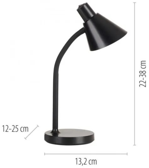 JUST LIGHT. 11248-18 - Lampă LED de birou flexibilă PIXIE, LED/4,5W/230V, neagră