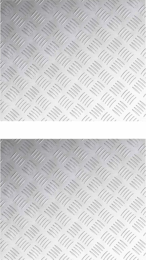 vidaXL Trepte Dreptunghiular 2 pcs Argintiu 60 x 50 cm Aluminiu