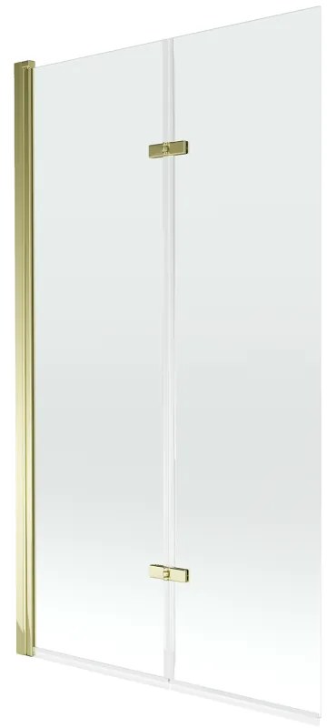 Mexen Castor paravan pentru cadă cu 2 foi 100 x 150 cm, transparent, auriu - 892-100-002-50-00