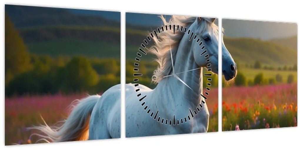 Tablou - Unicorn (cu ceas) (90x30 cm)