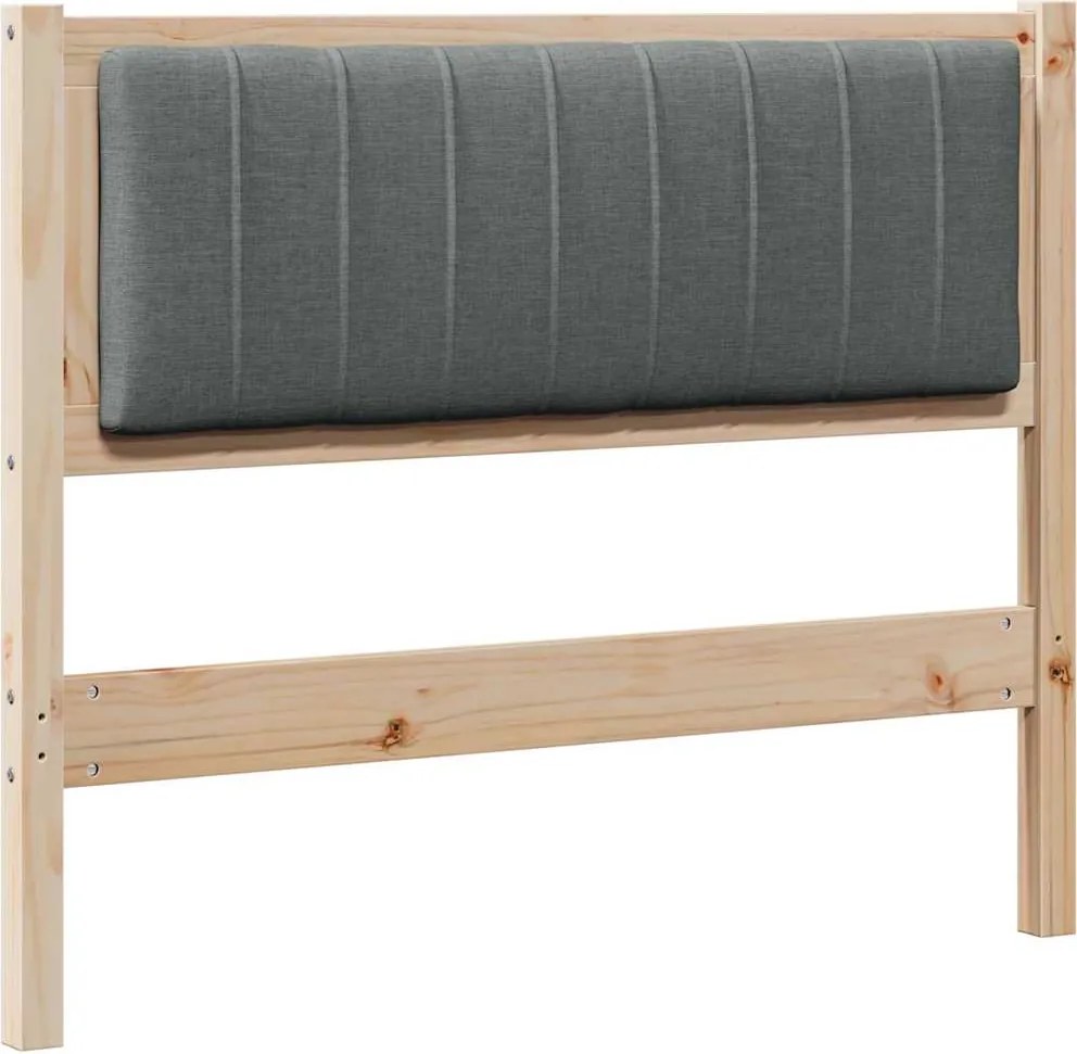vidaXL Tăblie tapițată cu headboard Maro 100 cm Lemn de pin masiv