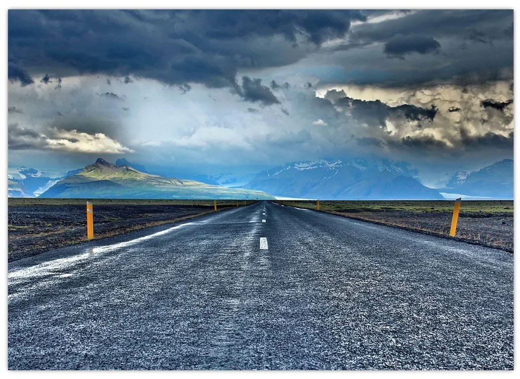 Tablou cu drum în furtună (70x50 cm)