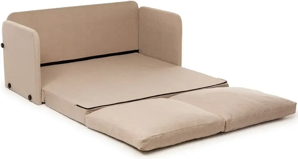 Canapea extensibila 2 locuri moderna, 200x148 cm – stofa bej – Saga