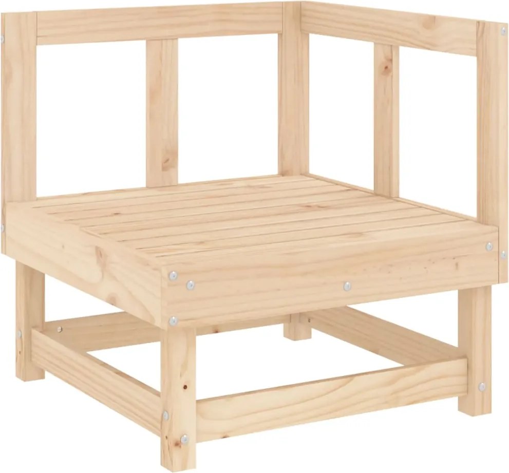 vidaXL Canapea de colț pentru grădină, lemn masiv de pin