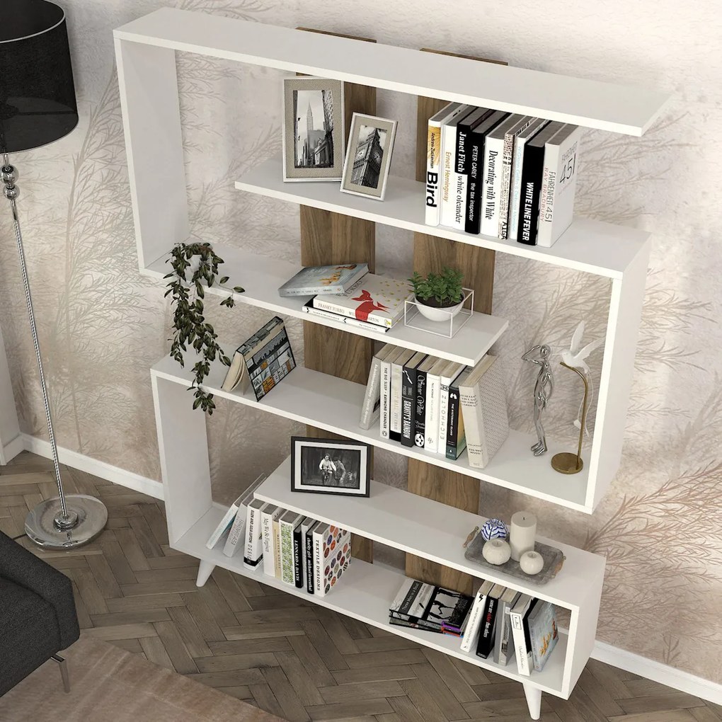 Biblioteca Rain White Walnut
