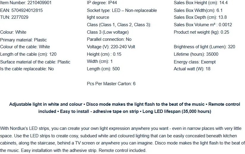 Banda 5 metri IP44 LED mod Disco, telecomanda Led Strip Color