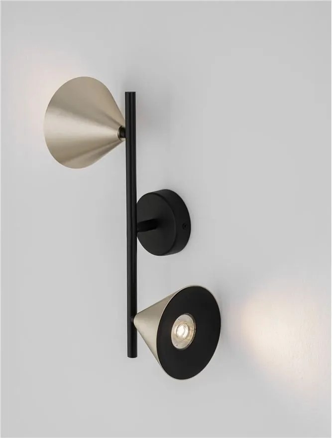 Aplica cu 2 Spoturi directionabile CONICO aurie, NVL-9011428