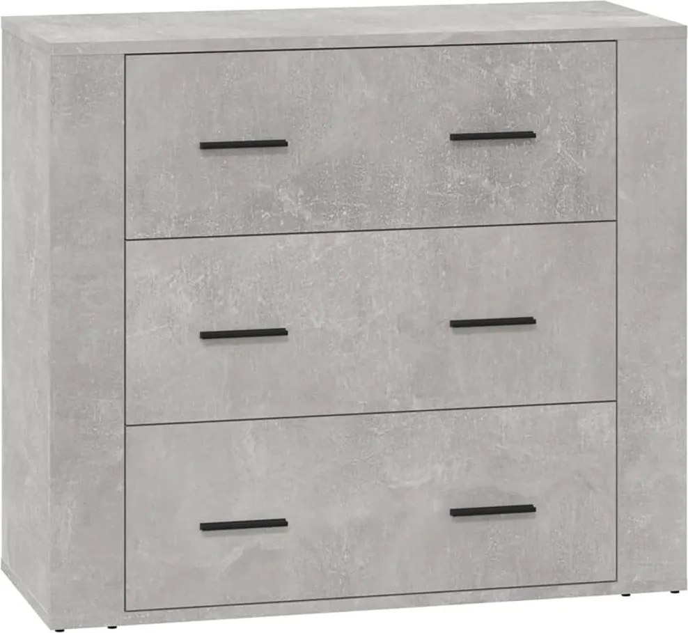 vidaXL Dulap, gri beton, 80x33x70 cm, lemn preluc