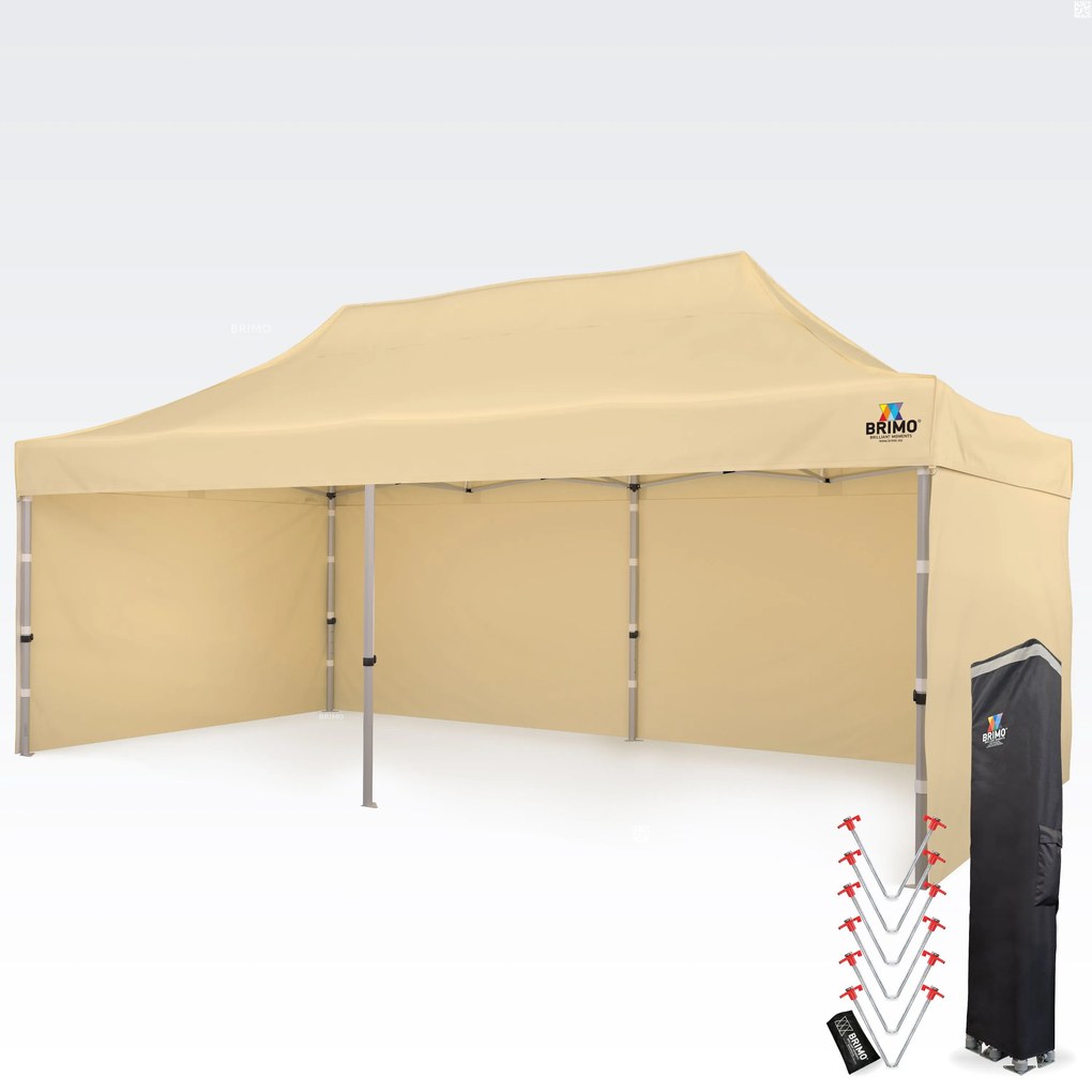 Cort de nunta 4x8m - cu 3 pereți - Bej