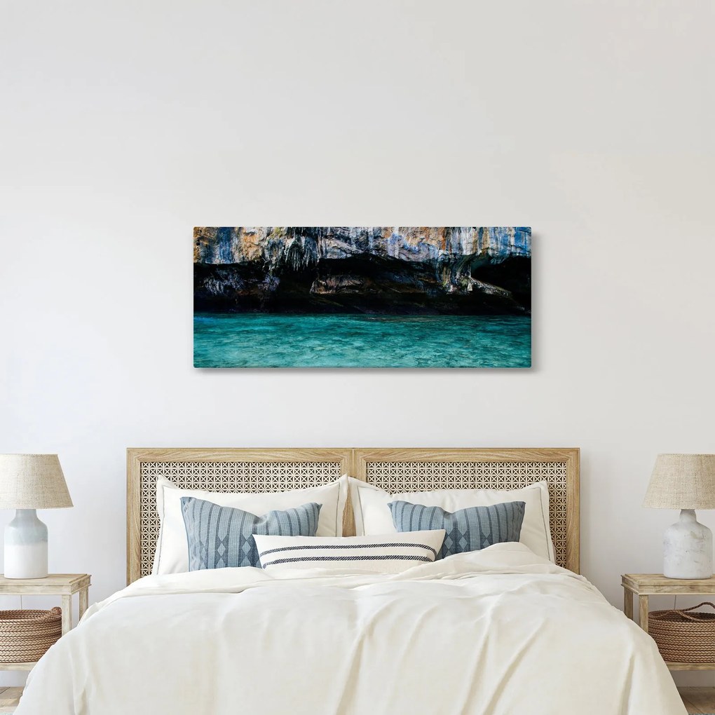 Tablou cu apă și stâci (120x50 cm)