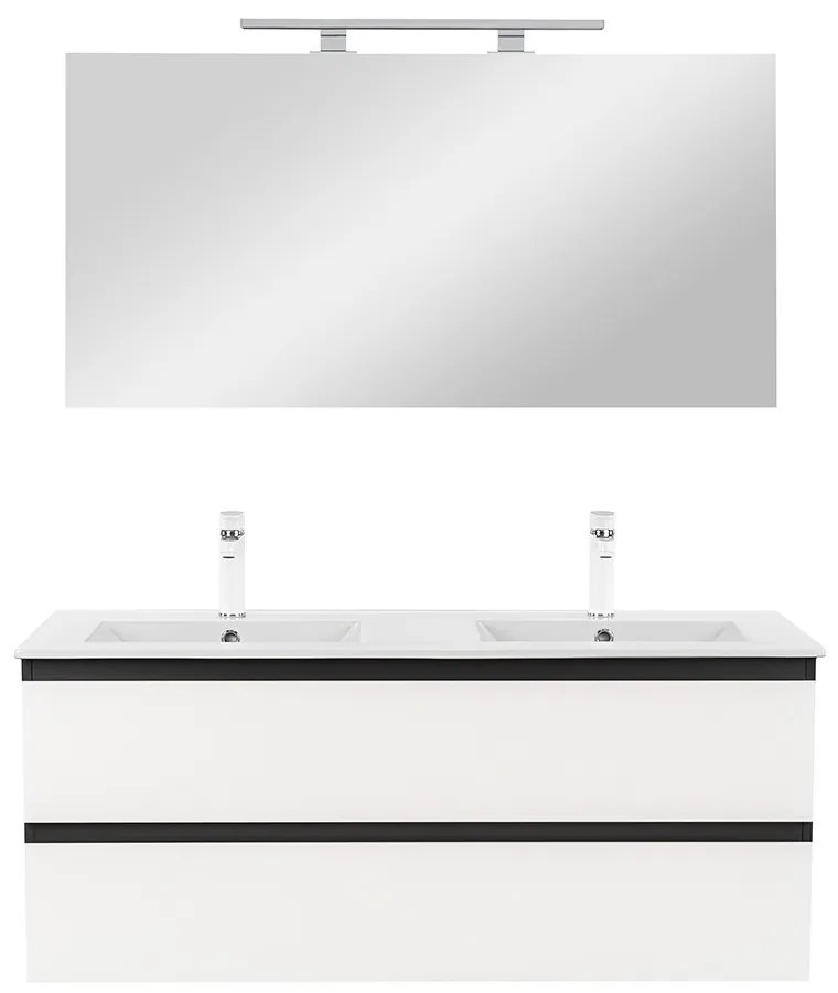 Mobilier complet de baie Vario Forte 120 antracit-alb