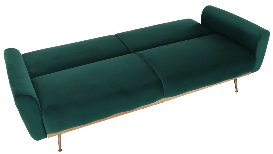 Canapea extensibila, material textil Velvet smarald, FASTA