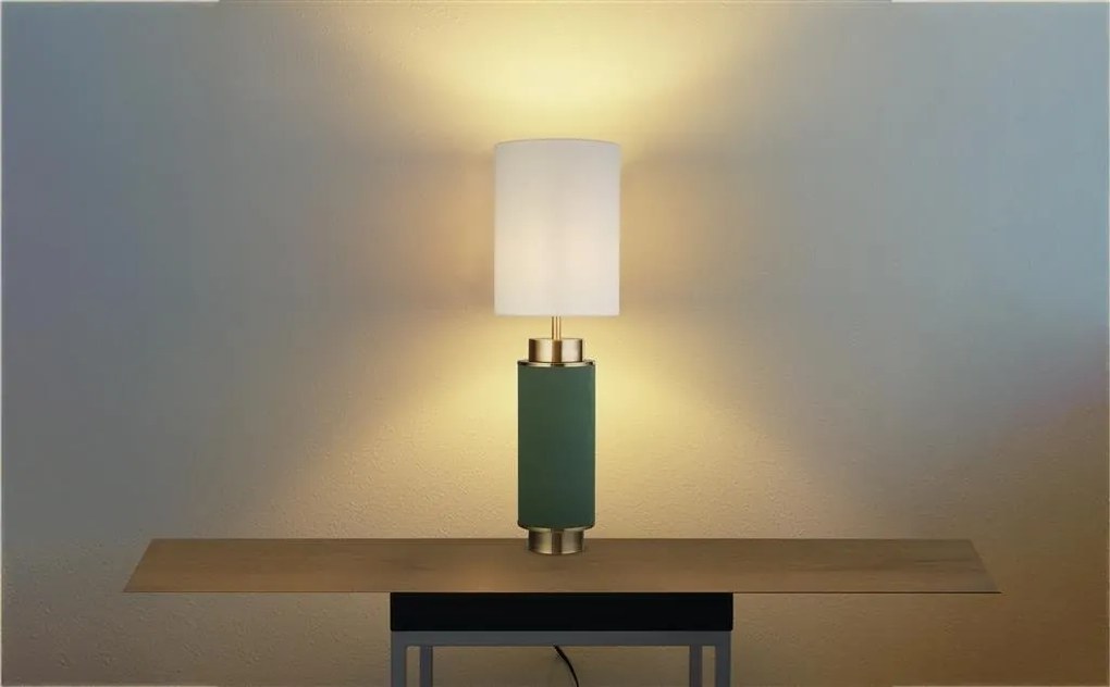 Veioza, lampa de masa moderna Flask verde inchis/ alama antic