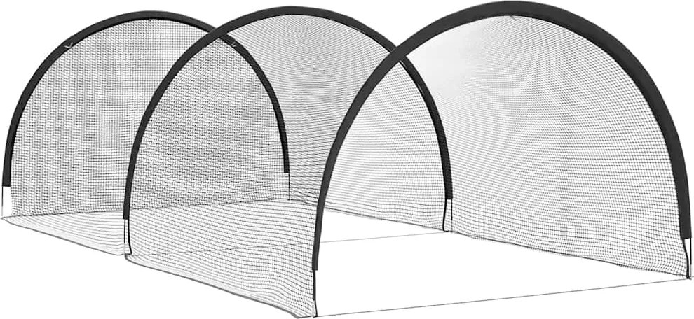 vidaXL Baseball & Softball Negru 702 x 369,5 x 243,5 cm Poliester