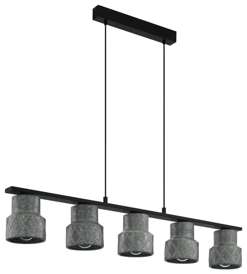 Eglo 39855 - Lustră HILCOTT suspendată pe cablu, 5xE27/40W/230V