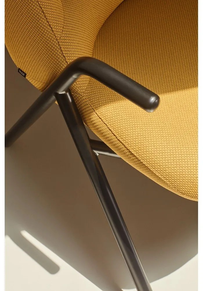 Fotoliu Teulat Dins, înălțime 90 cm, galben