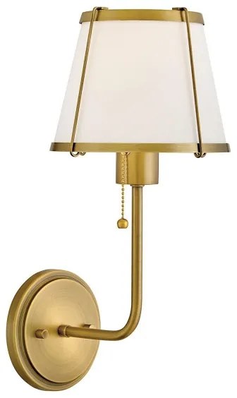 Lampă de perete Hinkley HK-CLARKE1-DBR-OW CLARKE 1xE27/40W/230V alamă/alb