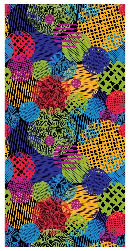 Tapet - Cercuri colorate pe fundal negru