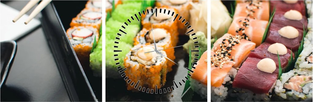 Tablou - Sushi (cu ceas) (90x30 cm)