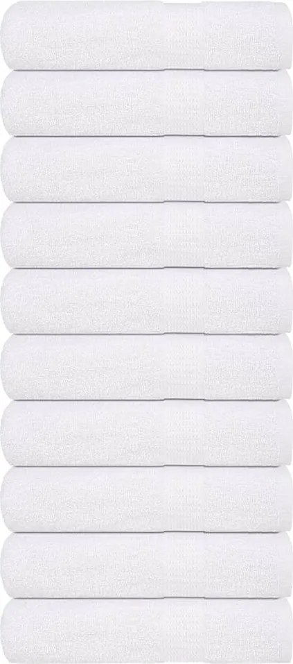 vidaXL Prosoape de duș, FROGN, 10 buc., alb, 70x140 cm, 360 g/m²