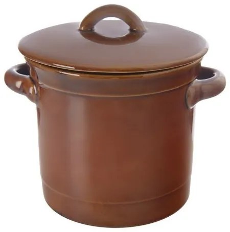 Orion Oală de untură ceramică cu capac, 1,1 l, 1,1 l