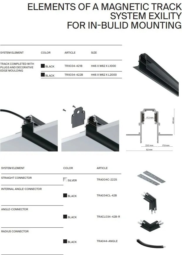 Modul LED, accesoriu pentru sina magnetica Exility, Rado Smart 18W