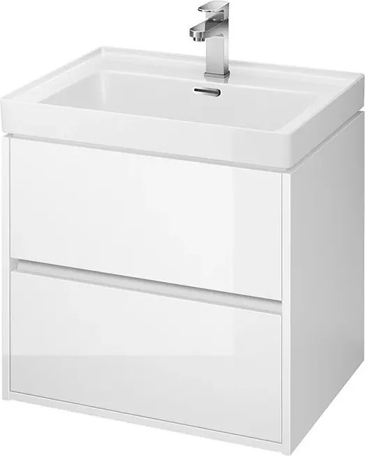 Dulap suspendat pentru lavoar Cersanit Crea mdf alb lucios 60 cm