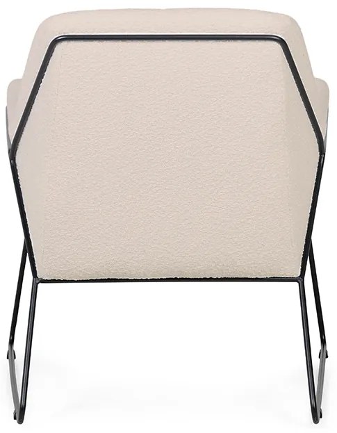 Fotoliu design crem MILAN