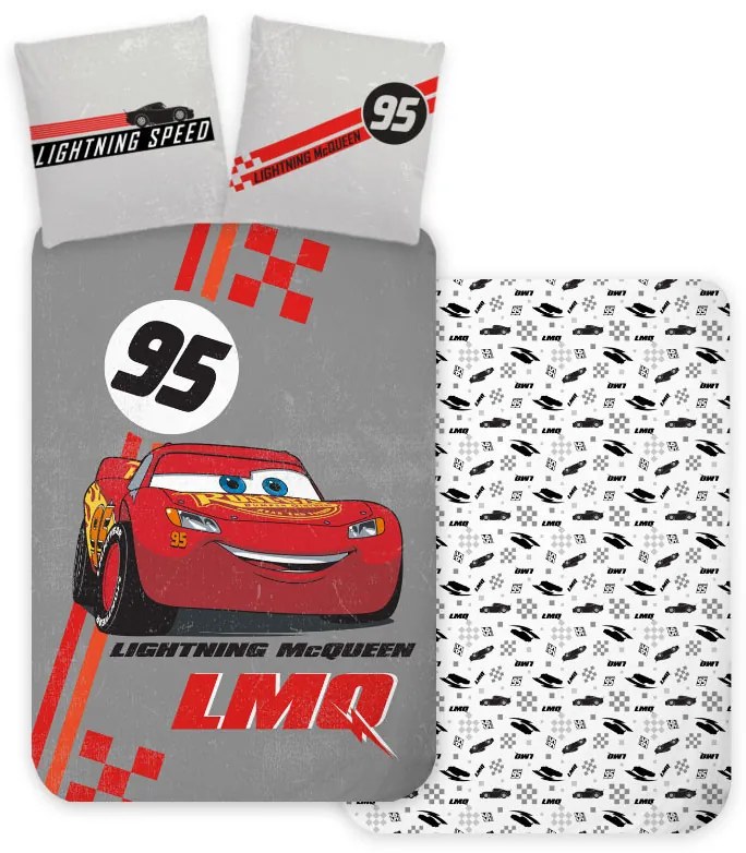 Disney Mașini LMQ husa de pat 140×200cm, 70×90 cm