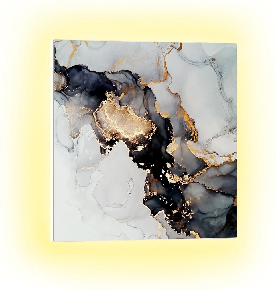 Klarstein Mojave 500 încălzitor inteligent 2 în 1 Convector cu infraroșu 60x60cm 500W iluminat RGB