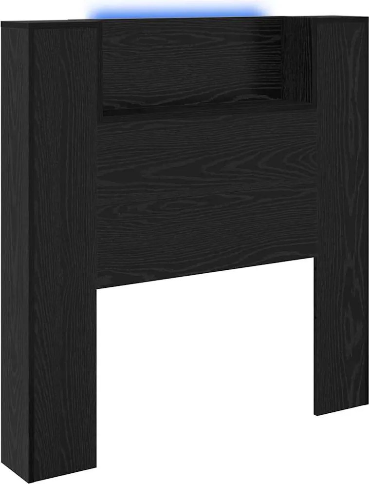 vidaXL Tăblie cap Stejar Negru 100 x 15 x 103,5 cm Lemn compozit