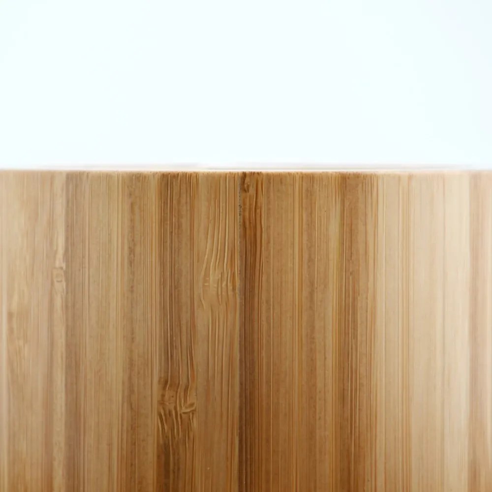 Organizator de baie în culoare naturală pentru cosmetice/rotativ, din bambus Isalys – MSV