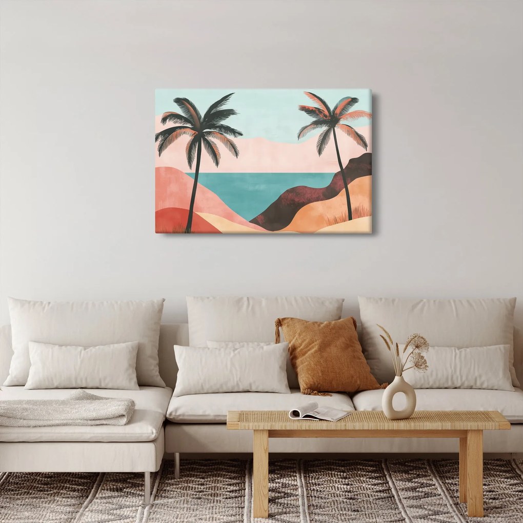 Tablou - Palmieri la mare (90x60 cm)