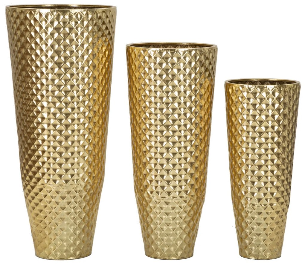 Mauro Ferretti Suport Vaze Glasy, Set 3 Bucăți, Dimensiuni: cm Ø 48X110-40X93-33X77 | Aosom Romania