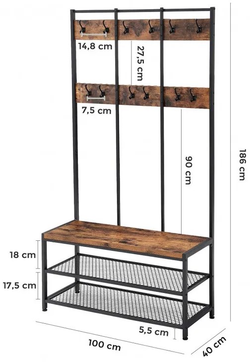 Cuier Vasagle, 100x40x184cm