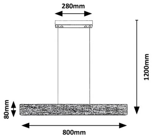 Lustră LED pe cablu CINNAMON LED/34W/230V Rabalux 3091