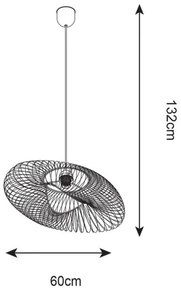 Lustră pe cablu ALICE 1xE27/60W/230V Zuma Line P18230-D60-BK