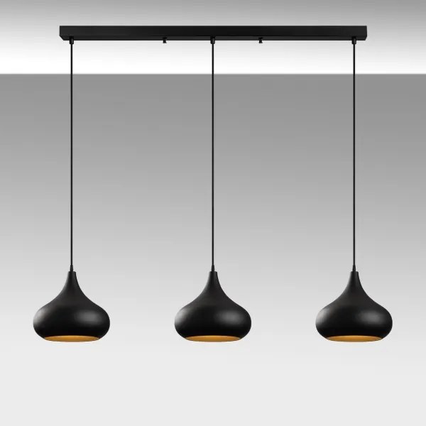 Lustră suspendată pe cablu MUBA 3xE27/40W/230V negru