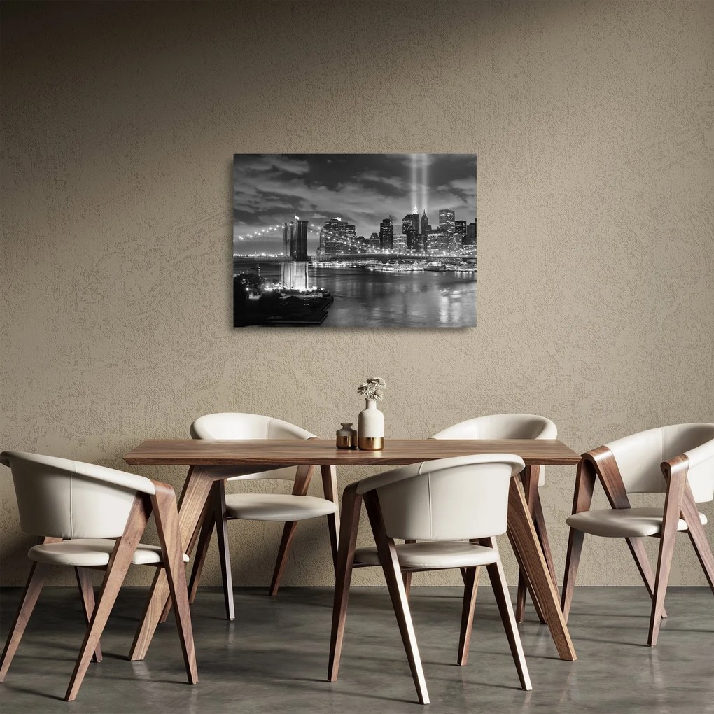 Tablou pe sticlă - Podul Brooklyn (70x50 cm)