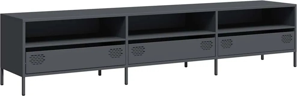 vidaXL Dulap TV, antracit, 202x39x43,5 cm, oțel laminat la rece
