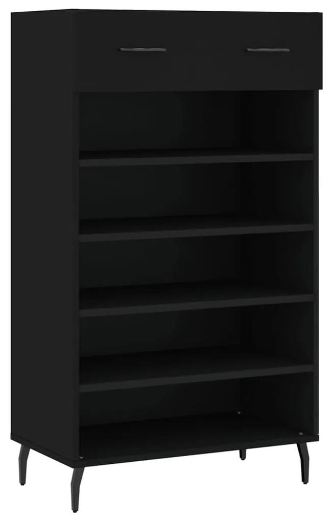 829629 vidaXL Pantofar, negru, 60x35x105 cm, lemn compozit