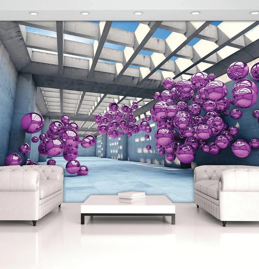 Fototapet - Arhitectură modernă - violetă (152,5x104 cm), în 8 de alte dimensiuni noi
