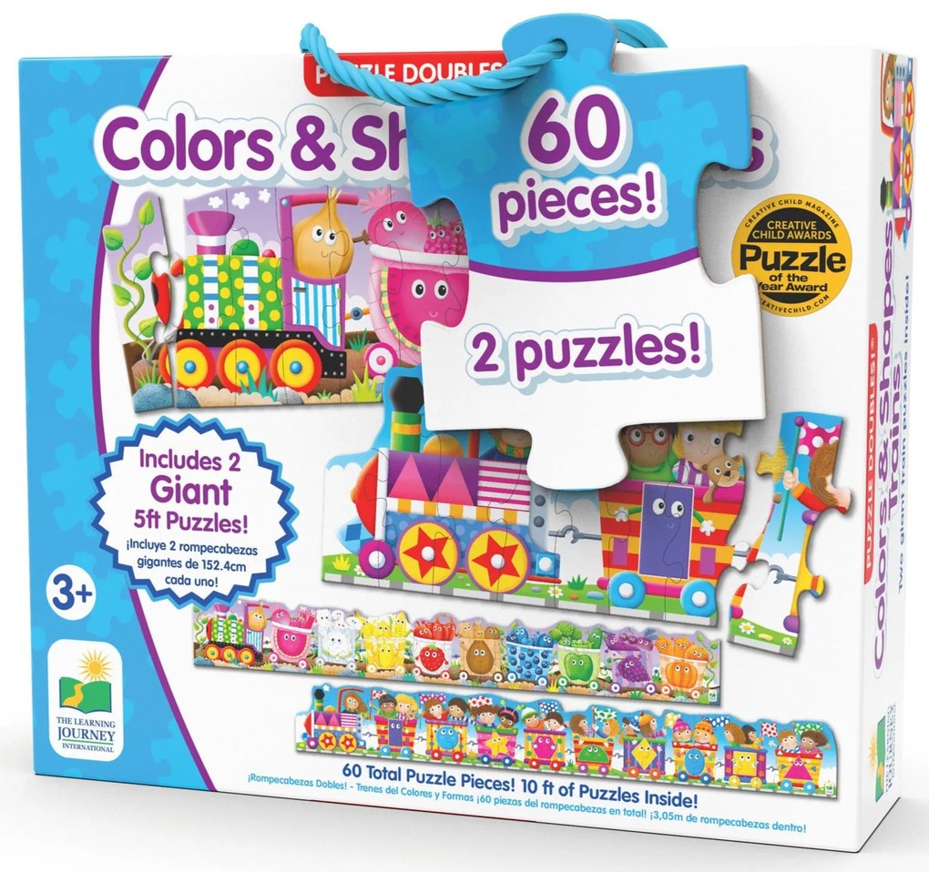 SET 2 PUZZLE-URI TRENUL URIAS CU CULORI SI FORME - THE LEARNING JOURNEY (TLJ109564)