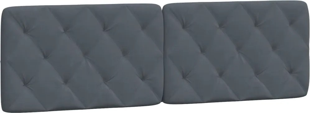 vidaXL Pernă tăblie de pat, gri închis, 160 cm, catifea