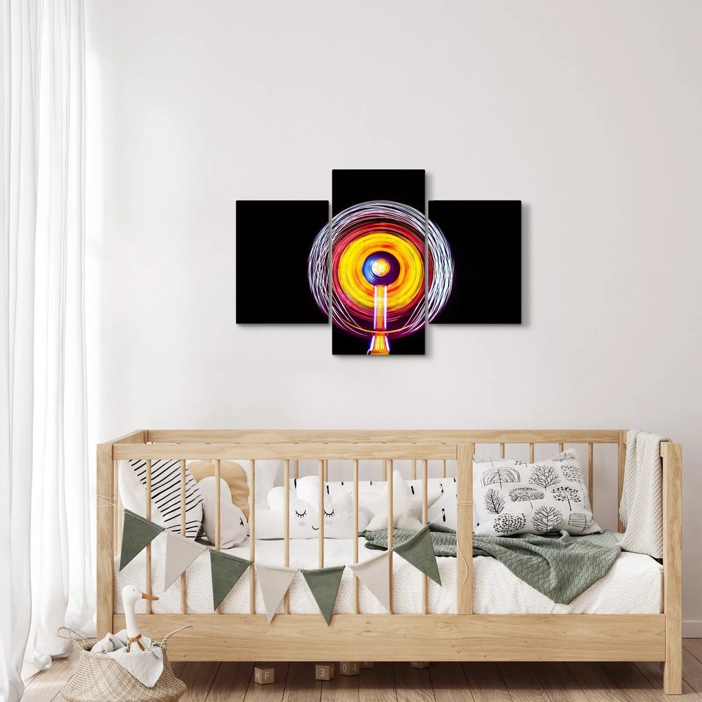 Tablou cu lumini în cerc (90x60 cm)