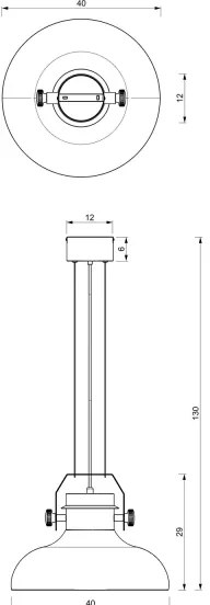 Lustră pe cablu HELSING 1xE27/60W/230V crom mat